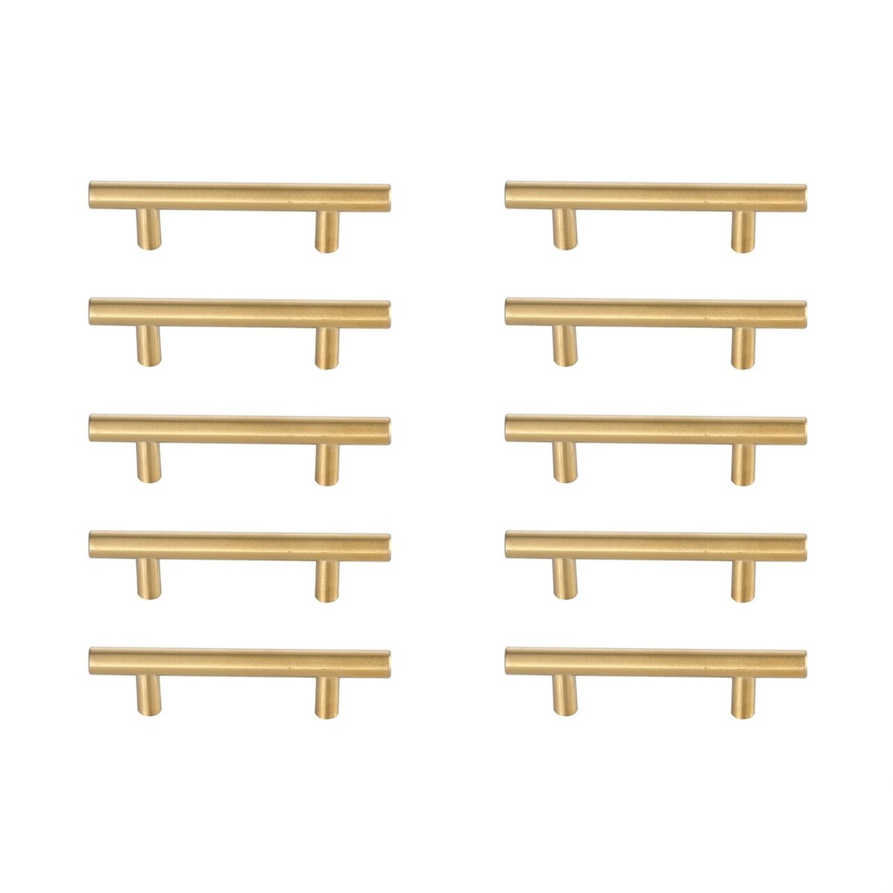 Quinn 3" Center to Center Brass Bar Pull Multipack (set of 10)